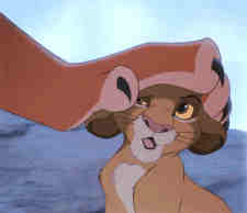 Scar put's his paw on Simba's head